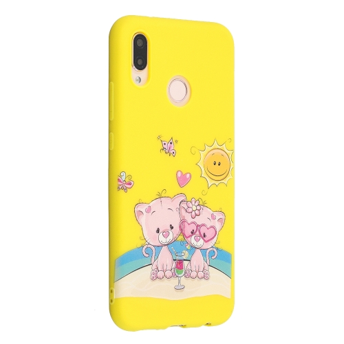 

Frosted Pattern TPU Protective Case for Huawei P20 Lite / Nova 3e(Lovers Bear)