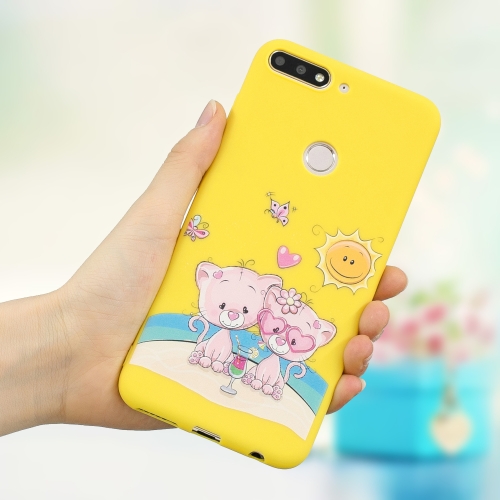

Frosted Pattern TPU Protective Case for Huawei Nova 2 Lite / Y7 Prime (2018) / Honor 7C(Lovers Bear)