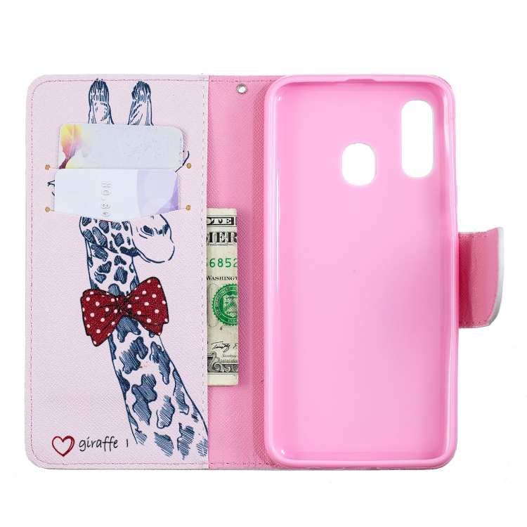 

Colored Drawing Pattern Horizontal Flip Leather Case for Samsung Galaxy A40,with Holder & Card Slots & Wallet(Deer)