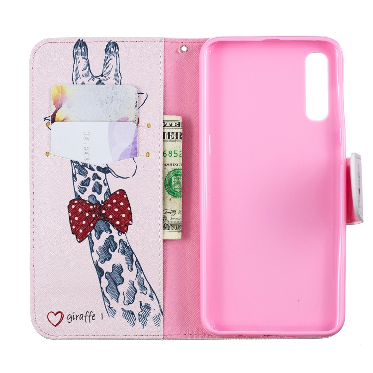 

Colored Drawing Pattern Horizontal Flip Leather Case for Samsung Galaxy A50,with Holder & Card Slots & Wallet(Deer)