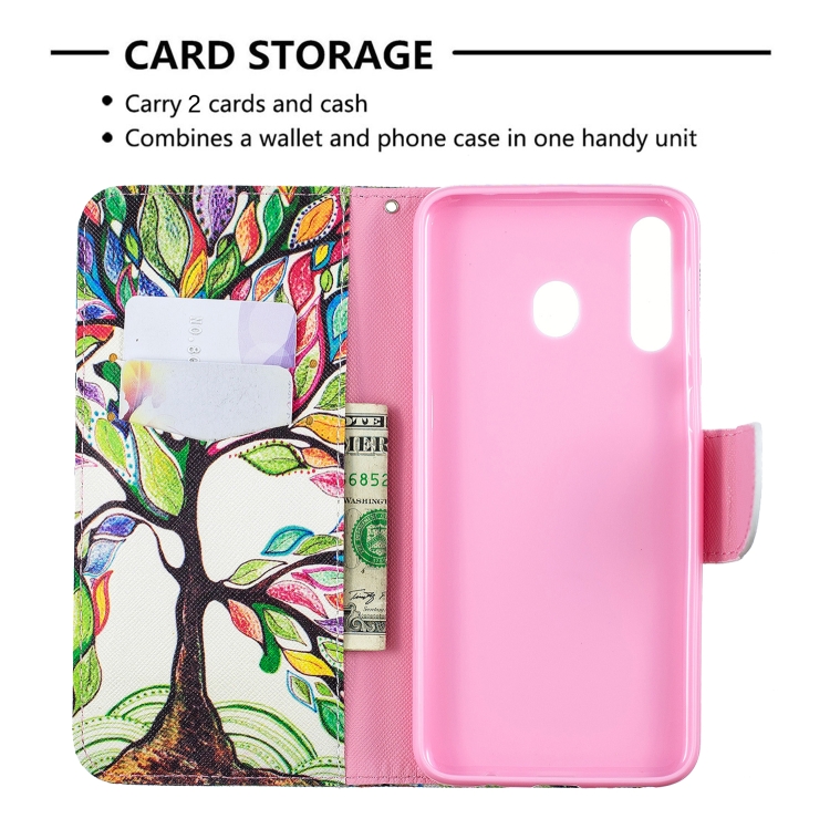 

Colored Drawing Pattern Horizontal Flip Leather Case for Samsung Galaxy M30,with Holder & Card Slots & Wallet(Tree of Life)