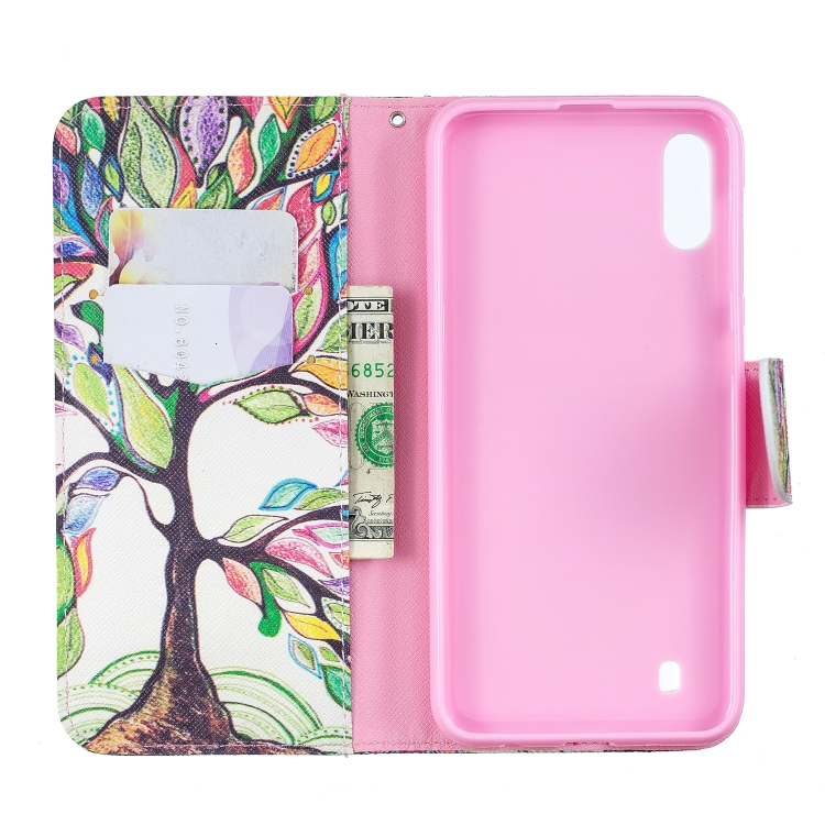

Colored Drawing Pattern Horizontal Flip Leather Case for Samsung Galaxy M10,with Holder & Card Slots & Wallet(Tree of Life)