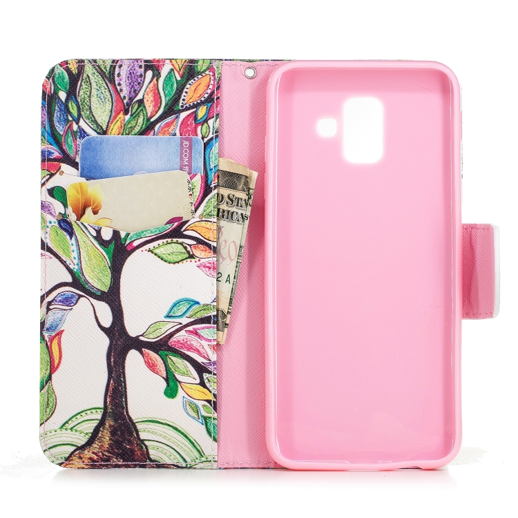 

Colored Drawing Pattern Horizontal Flip Leather Case for Samsung Galaxy J6,with Holder & Card Slots & Wallet(Tree of Life)
