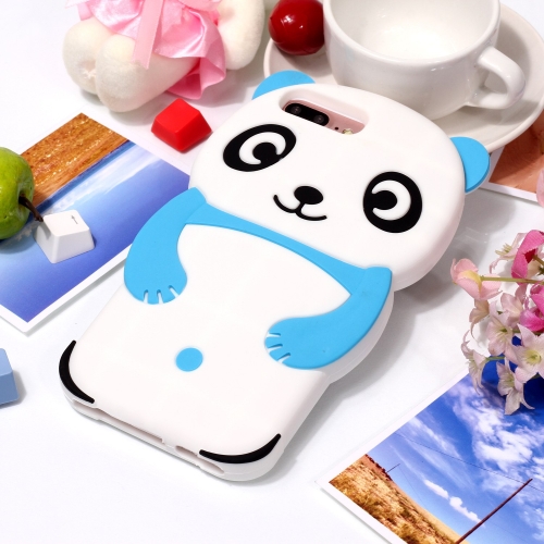 

Cute Panda Patterned 3D Silicone Shell for iPhone 8plus&7plus(Blue)