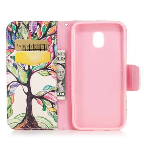 

Colored Drawing Pattern Horizontal Flip Leather Case for Samsung GalaxyJ730&J7,with Holder & Card Slots & Wallet(Tree of Life)