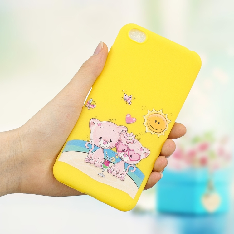 

Frosted Pattern TPU Protective Case for Xiaomi Redmi Go(Lovers Bear)