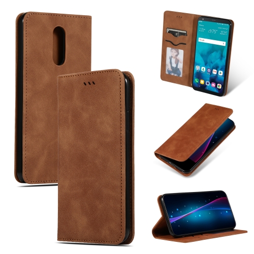 

Retro Skin Feel Business Magnetic Horizontal Flip Leather Case for LG Stylo 4 & LG Stylus 4(Brown)
