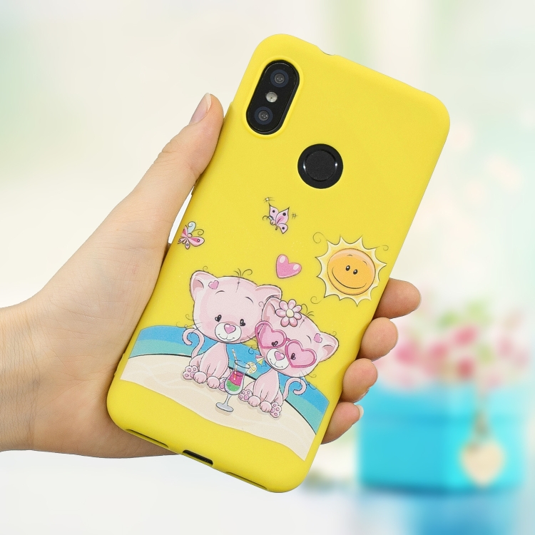 

Frosted Pattern TPU Protective Case for Xiaomi Redmi 6 Pro / Mi A2 Lite(Lovers Bear)
