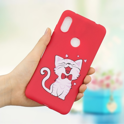 

Frosted Pattern TPU Protective Case for Xiaomi Redmi Note 6 / Note 6 Pro(Cat)
