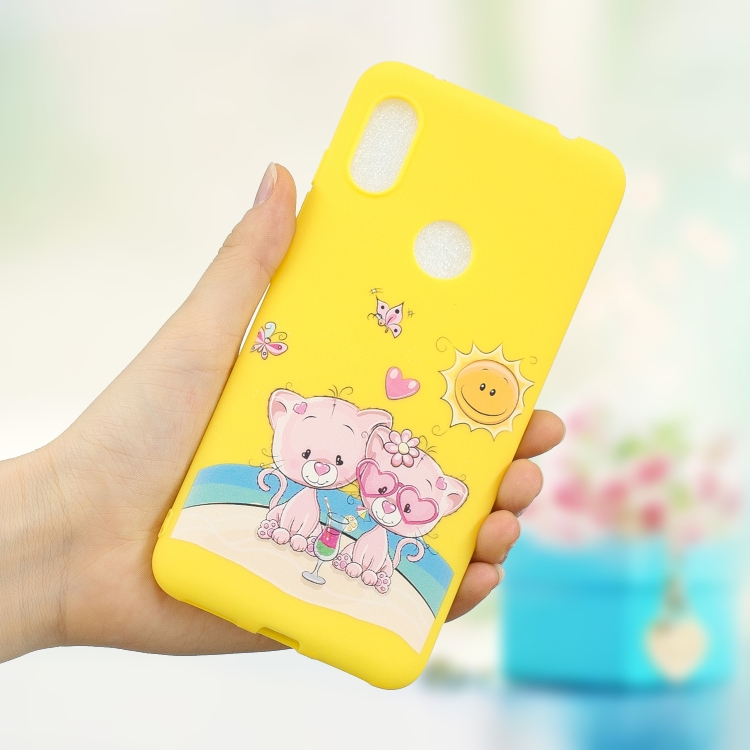 

Frosted Pattern TPU Protective Case for Xiaomi Redmi Note 6 / Note 6 Pro(Lovers Bear)