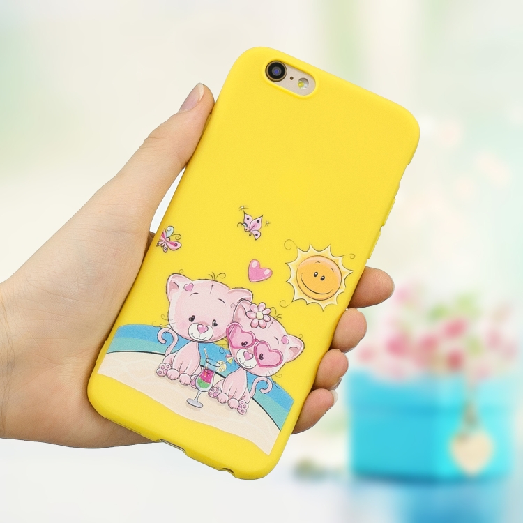 

Frosted Pattern TPU Protective Case for iPhone 6 & 6s(Lovers Bear)