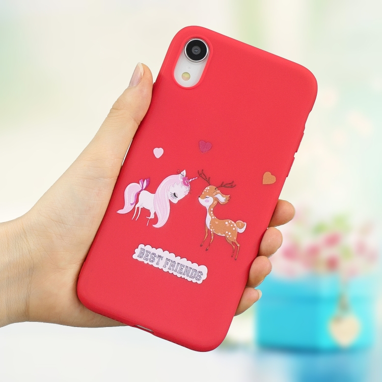 

Frosted Pattern TPU Protective Case for iPhone XR(Loves)