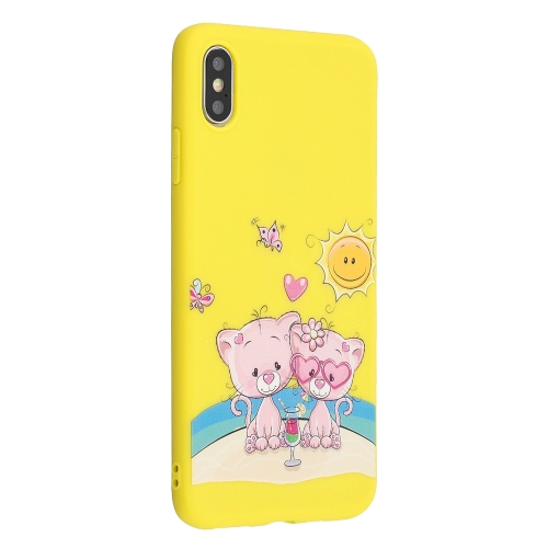 

Frosted Pattern TPU Protective Case for iPhone XS Max(Lovers Bear)