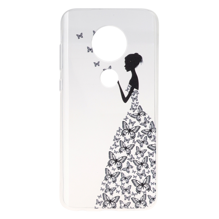 

Stylish and Beautiful Pattern TPU Drop Protection Cover for MOTO G7(Butterfly girl)