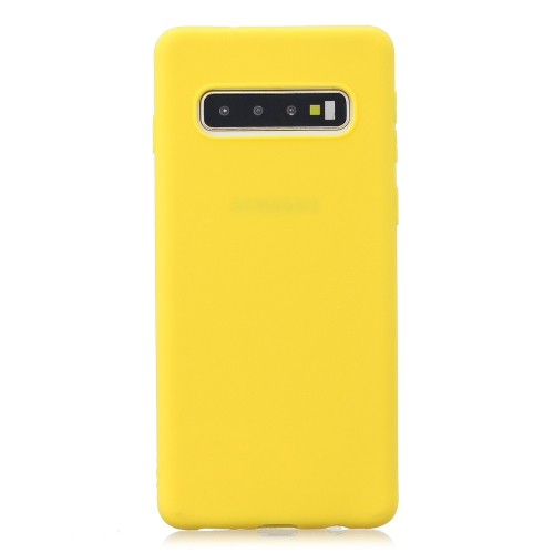 

Frosted Solid Color TPU Protective Case for Samsung S10(Yellow)