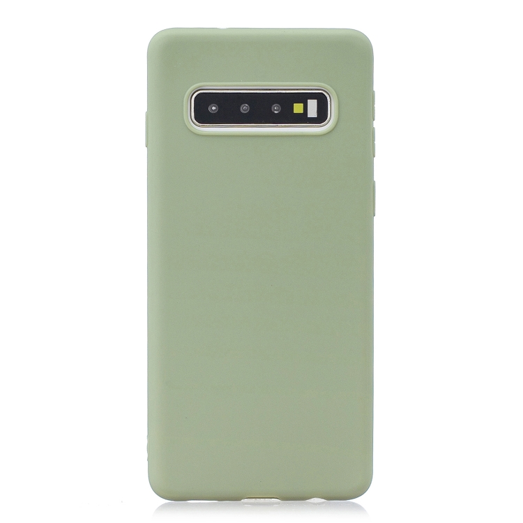 

Frosted Solid Color TPU Protective Case for Samsung S10(Bean green)