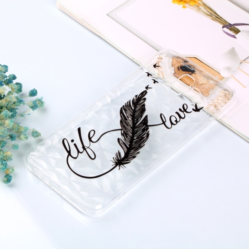 

Diamond Pattern Painted TPU Protective Case for Samsung Galaxy J6 Plus(Feather Pen Pattern)