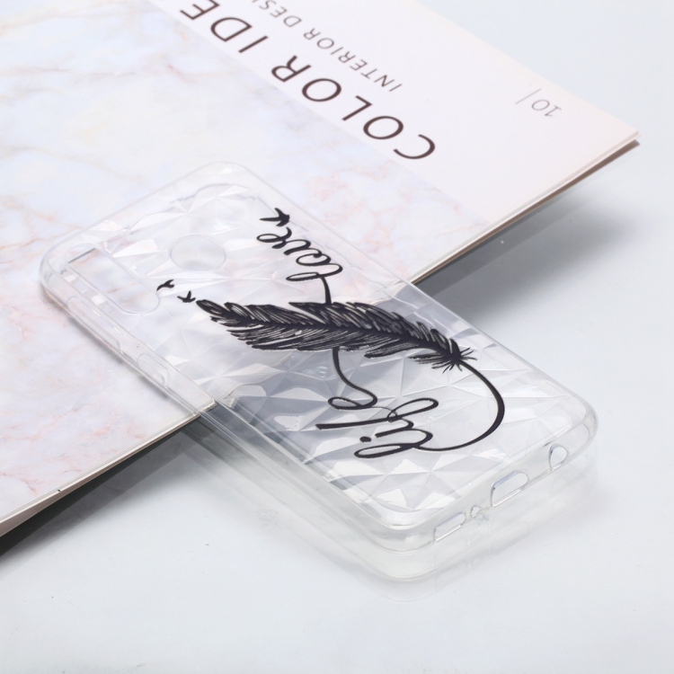 

Diamond Pattern Painted TPU Protective Case for Galaxy M30(Feather Pen Pattern)