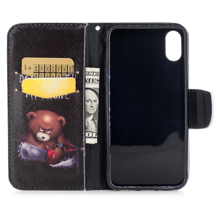

Colored Drawing Pattern Horizontal Flip Leather Case for Huawei P20 Lite&Nova3E,with Holder & Card Slots & Wallet(Bear)