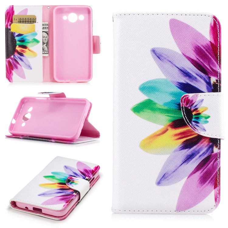 

Colored Drawing Pattern Horizontal Flip Leather Case for Huawei Y3,with Holder & Card Slots & Wallet(Sunflower)