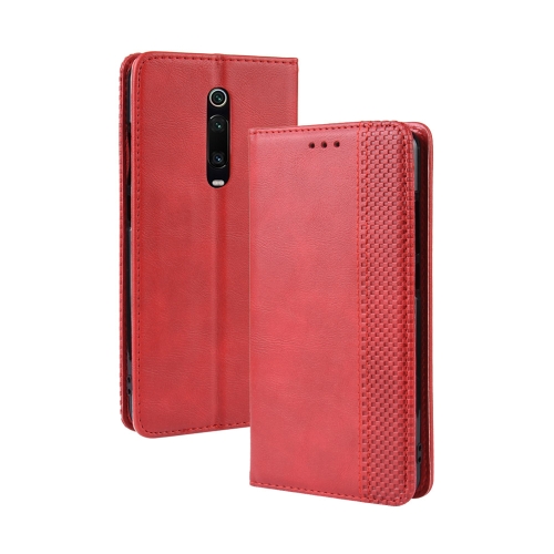 

Magnetic Buckle Retro Crazy Horse Texture Horizontal Flip Leather Case for Xiaomi Redmi K20 /K20 Pro , with Holder & Card Slots & Photo Frame(Red)