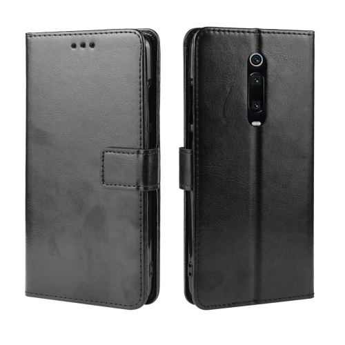 

Retro Crazy Horse Texture Horizontal Flip Leather Case for Xiaomi Redmi K20 /K20 Pro , with Holder & Card Slots & Photo Frame(Black)