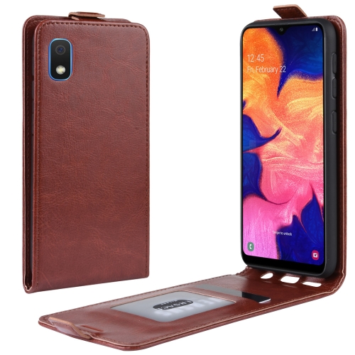 

Crazy Horse Vertical Flip Leather Protective Case for Galaxy A10E(Brown)