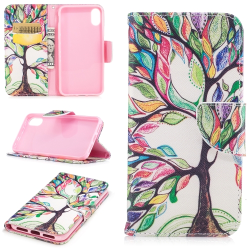 

Colored Drawing Pattern Horizontal Flip Leather Case for iPhone 6Plus& 6sPlus,with Holder & Card Slots & Wallet(Tree of Life)