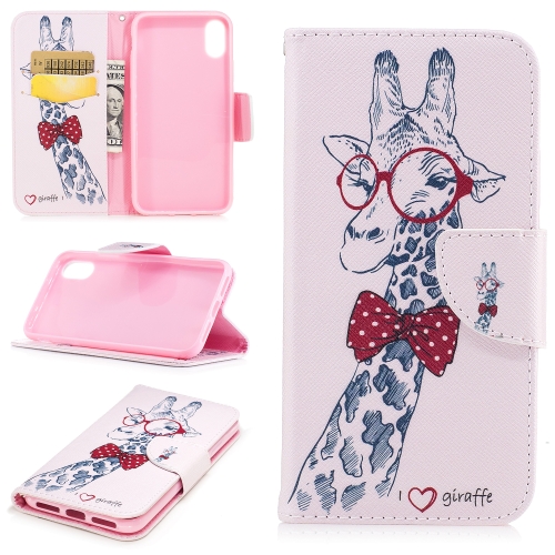 

Colored Drawing Pattern Horizontal Flip Leather Case for Iphone 5& Se,with Holder & Card Slots & Wallet(Deer)