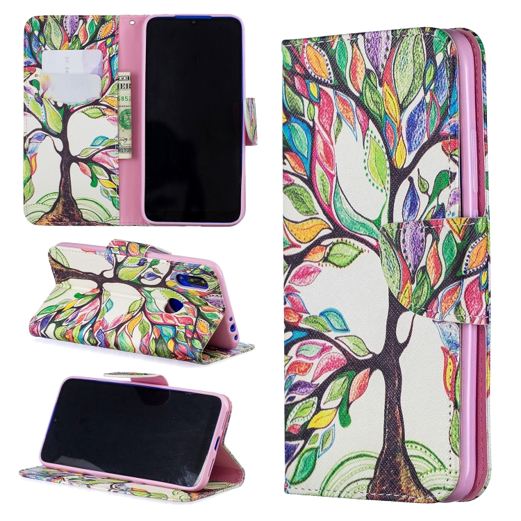 

Colored Drawing Pattern Horizontal Flip Leather Case for Xiaomi Redmi 7,with Holder & Card Slots & Wallet(Tree of Life)