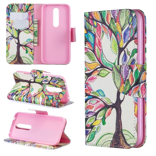 

Colored Drawing Pattern Horizontal Flip Leather Case for Nokia 4.2,with Holder & Card Slots & Wallet(Tree of Life)