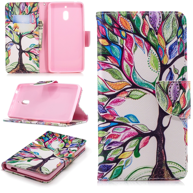

Colored Drawing Pattern Horizontal Flip Leather Case for Nokia2.1,with Holder & Card Slots & Wallet(Tree of Life)