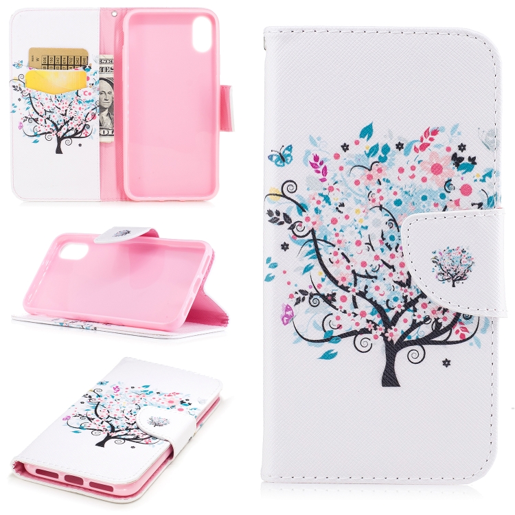 

Colored Drawing Pattern Horizontal Flip Leather Case for Nokia 6.1,with Holder & Card Slots & Wallet(Tree)