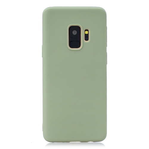 

Frosted Solid Color TPU Protective Case for Galaxy S9+(Bean green)