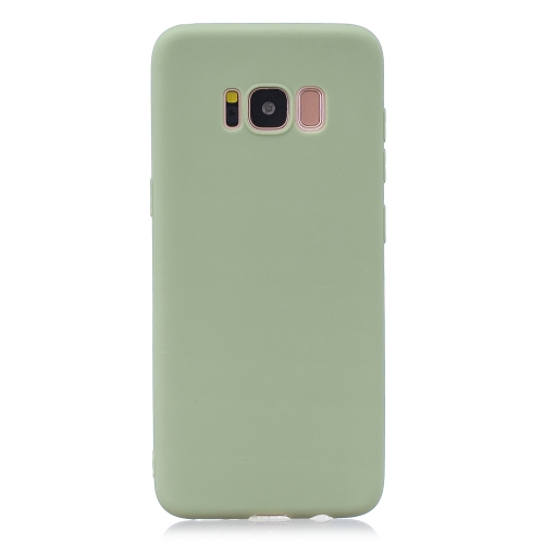 

Frosted Solid Color TPU Protective Case for Galaxy S8+(Bean green)