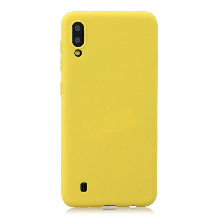 

Frosted Solid Color TPU Protective Case for Galaxy M10(Yellow)