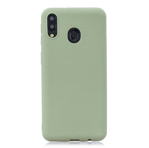 

Frosted Solid Color TPU Protective Case for Galaxy M20(Bean green)