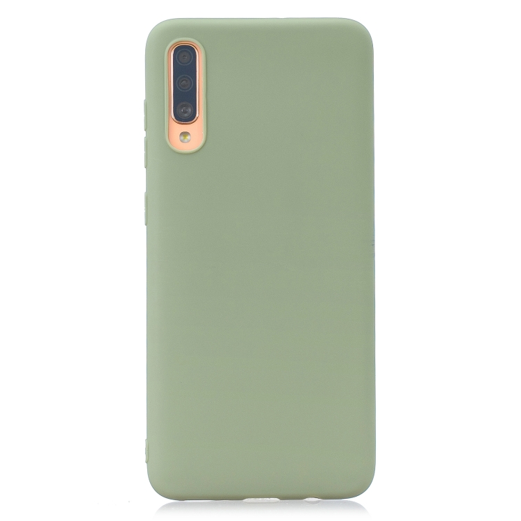 

Frosted Solid Color TPU Protective Case for Galaxy A70(Bean green)