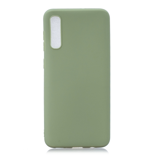 

Frosted Solid Color TPU Protective Case for Galaxy A50(Bean green)