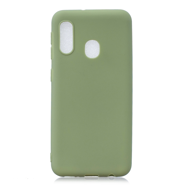 

Frosted Solid Color TPU Protective Case for Galaxy A20e(Bean green)