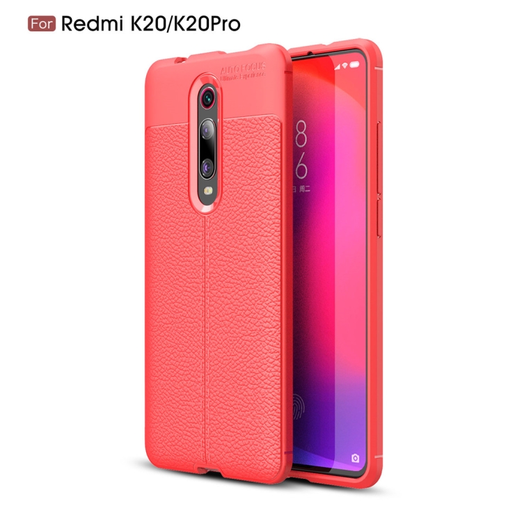 

Litchi Texture TPU Shockproof Case for Xiamo Redmi k20 / k20Pro(Red)