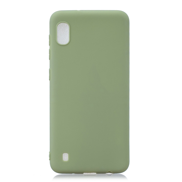 

Frosted Solid Color TPU Protective Case for Galaxy A10(Bean green)
