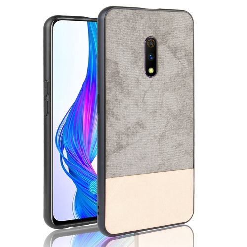 

Shockproof Color Matching Denim PC + PU + TPU Protective Case For Oppo K3/Realme X(Gray)