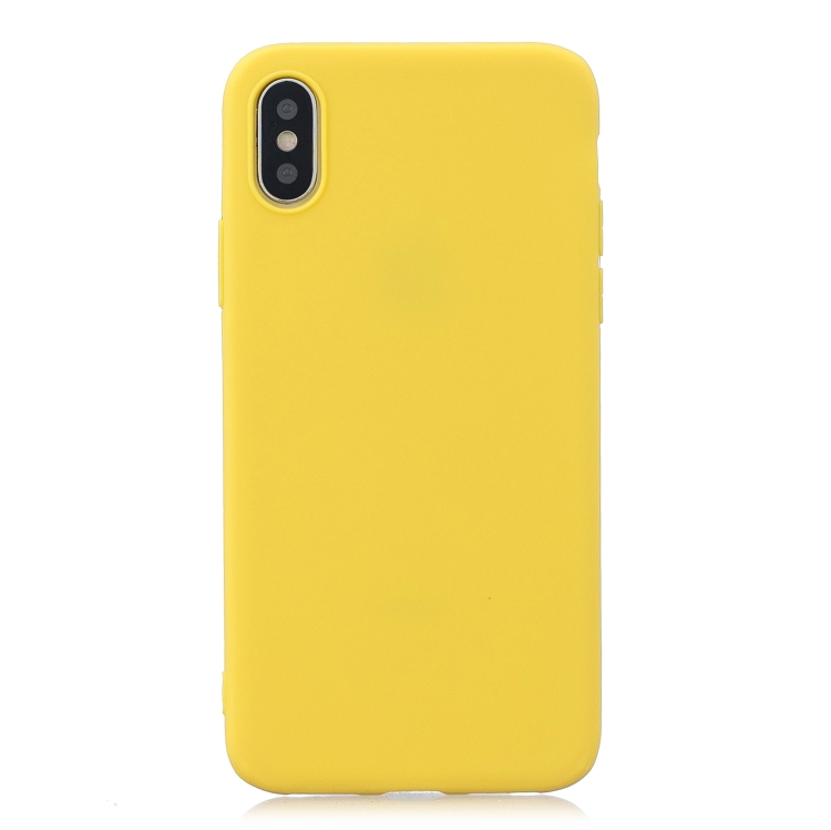 

Frosted Solid Color TPU Protective Case for iPhone X / XS(Yellow)
