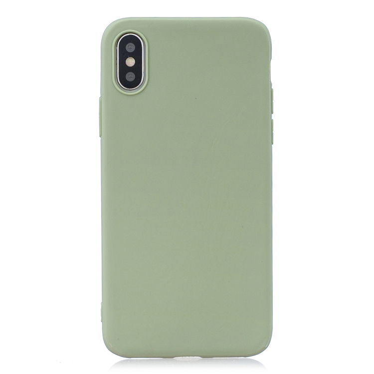

Frosted Solid Color TPU Protective Case for iPhone XR(Pea Green)
