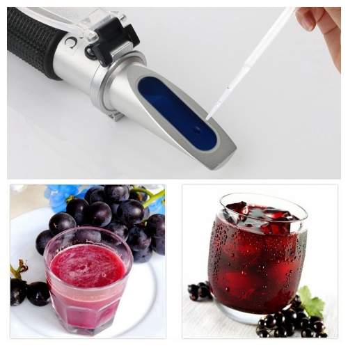 

Alcohol Refractometer Sugar Grape Wine Concentration 0~25% Alcohol 0~40% Brix Tester Meter ATC Handheld Tool RZ121
