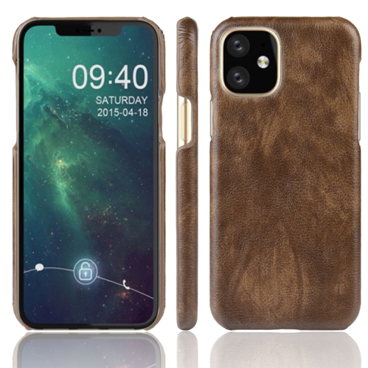 

Shockproof Litchi Texture PC + PU Case For Apple iPhone 11 Pro Max 6.5(Brown)