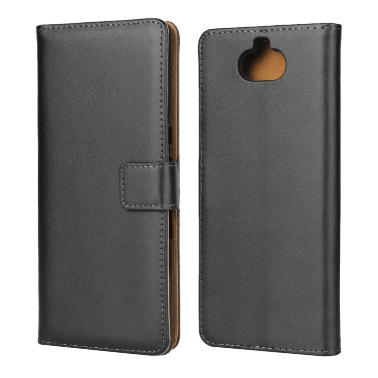 

Leather Horizontal Flip Holster for Sony 10 Plus , with Magnetic Clasp and Bracket and Card Slot and Wallet(Black)