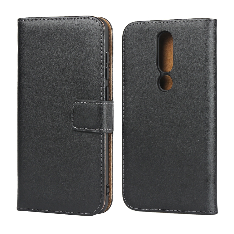 

Leather Horizontal Flip Holster for Nokia X5 , with Magnetic Clasp and Bracket and Card Slot and Wallet(Black)