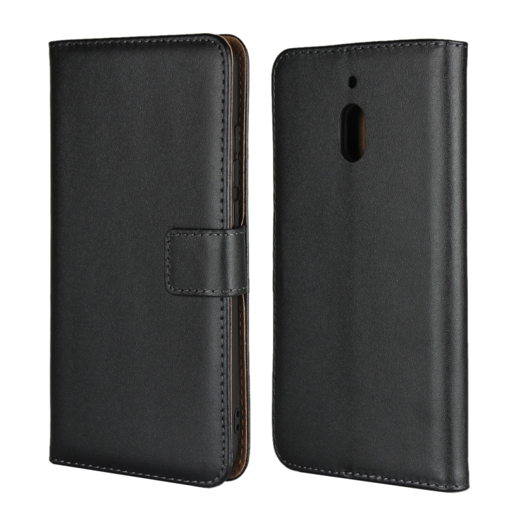 

Leather Horizontal Flip Holster for Nokia 2.1 , with Magnetic Clasp and Bracket and Card Slot and Wallet(Black)